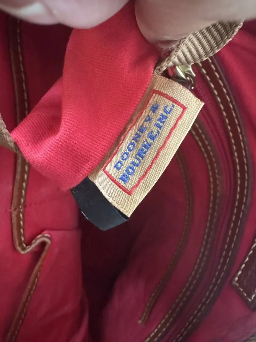 VTG Dooney & Bourke NFL Washington Redskins Domed Satchel Burgundy Purse Bag